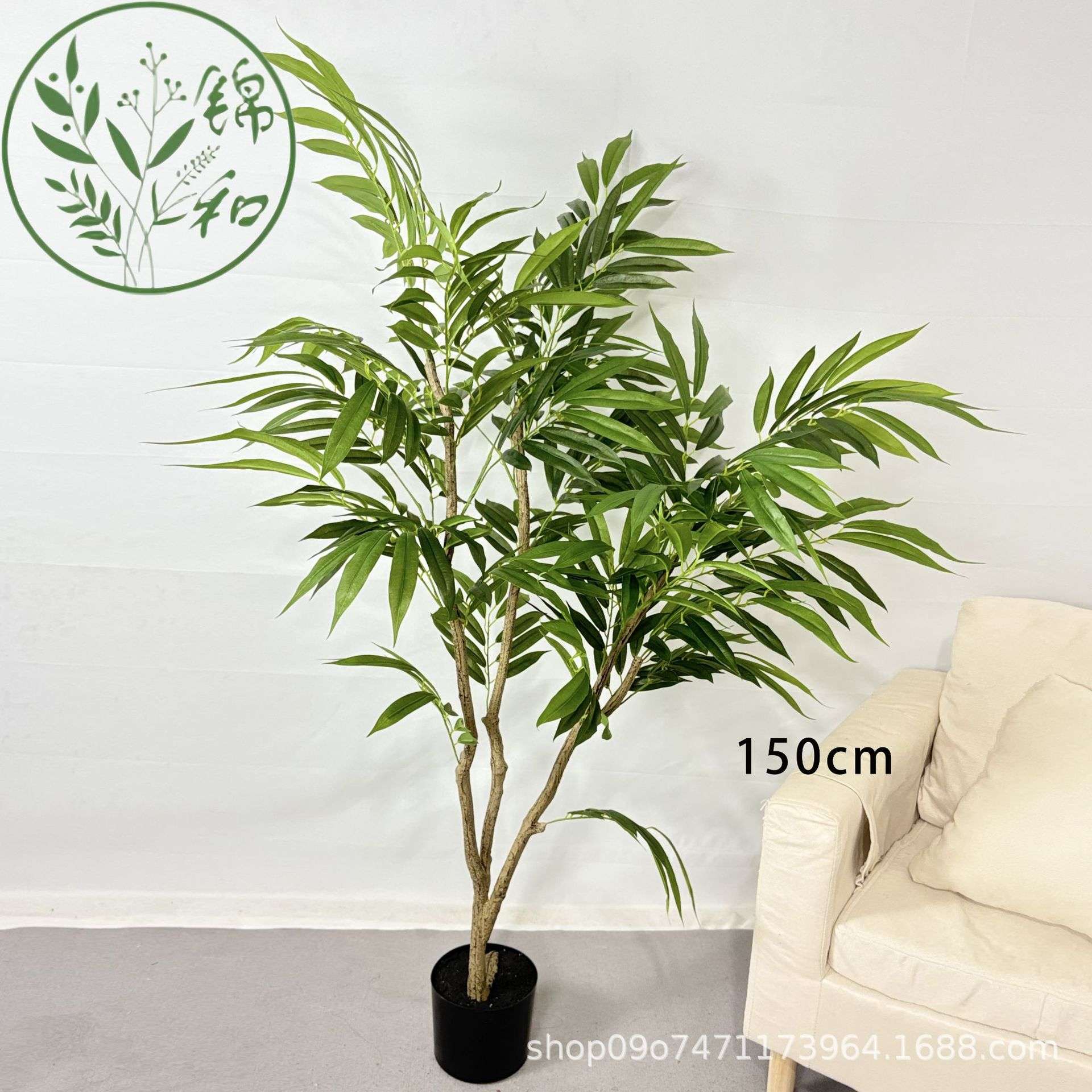 新款仿真银柳树北欧简约风家居客厅大型植物装饰盆栽仿真树