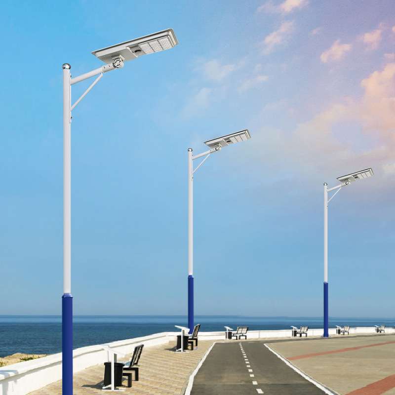 LED户外一体化太阳能路灯100W人体感应小区照明模组太阳能 路灯头