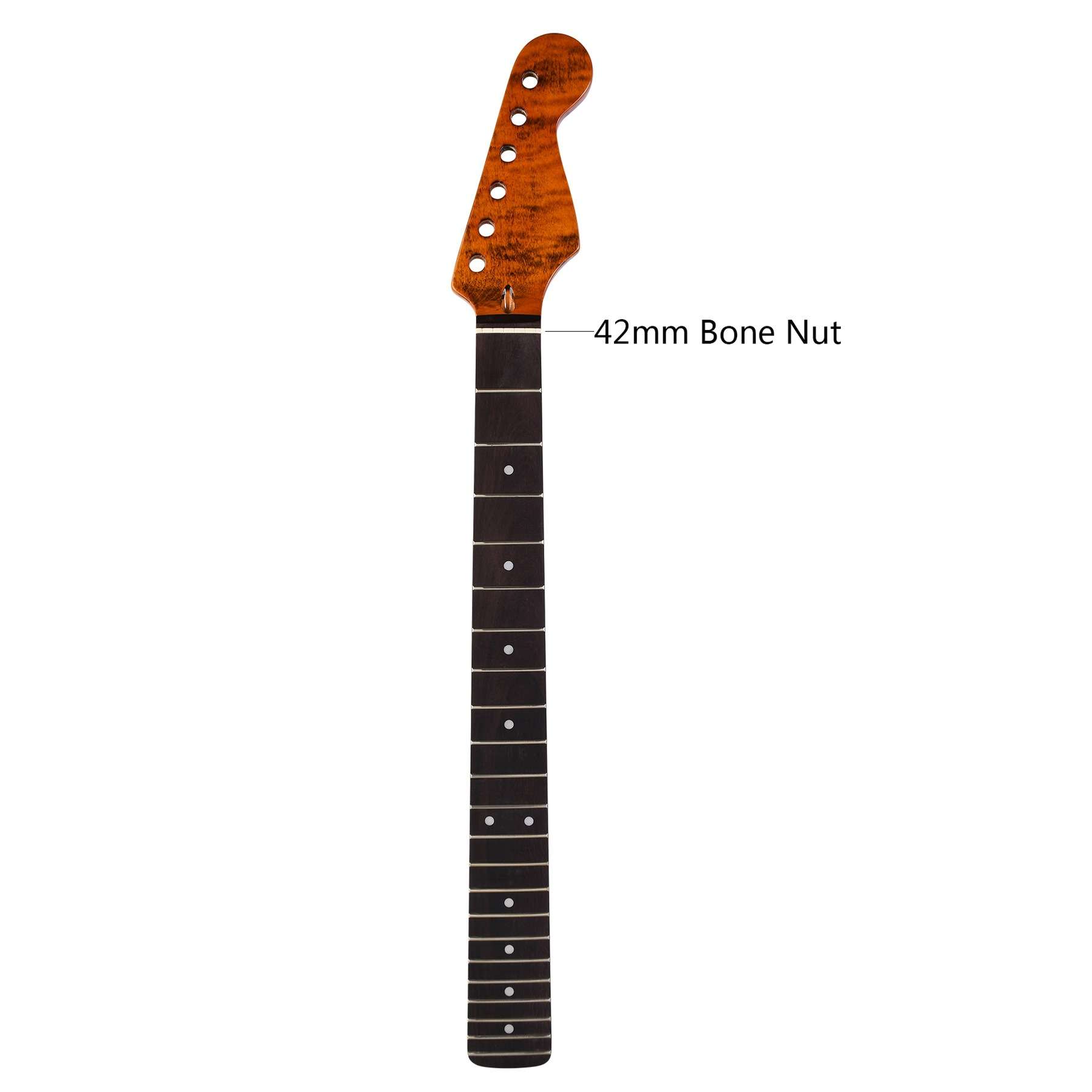[ST搽色亮光]22品玫瑰木指板吉他琴柄琴颈for ST Strat-牛骨上枕