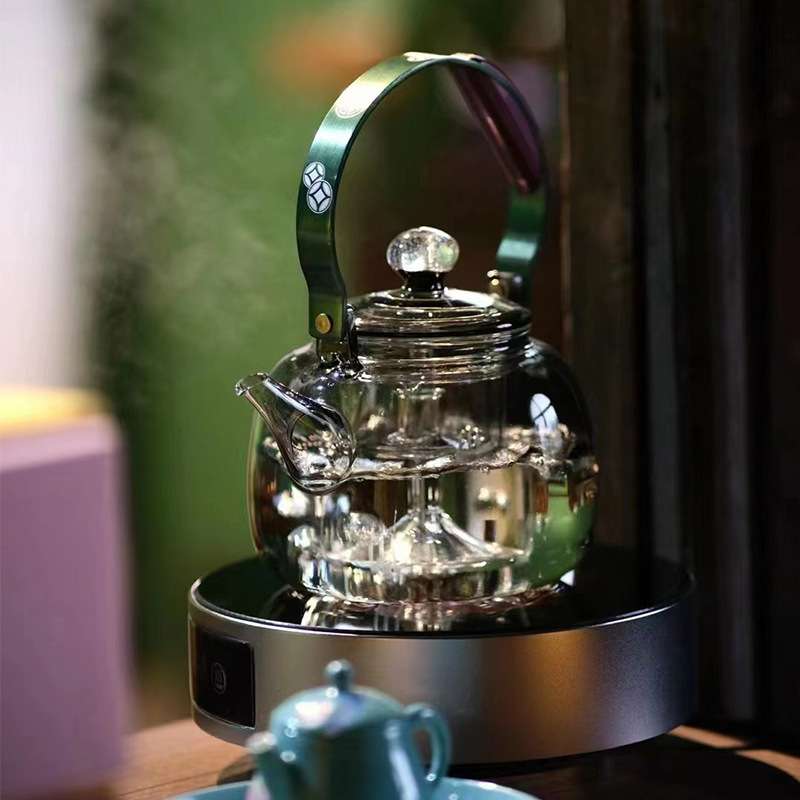 晋芳高硼硅玻璃星空烧水壶热水壶家用大容量耐热蒸茶煮茶壶提梁壶
