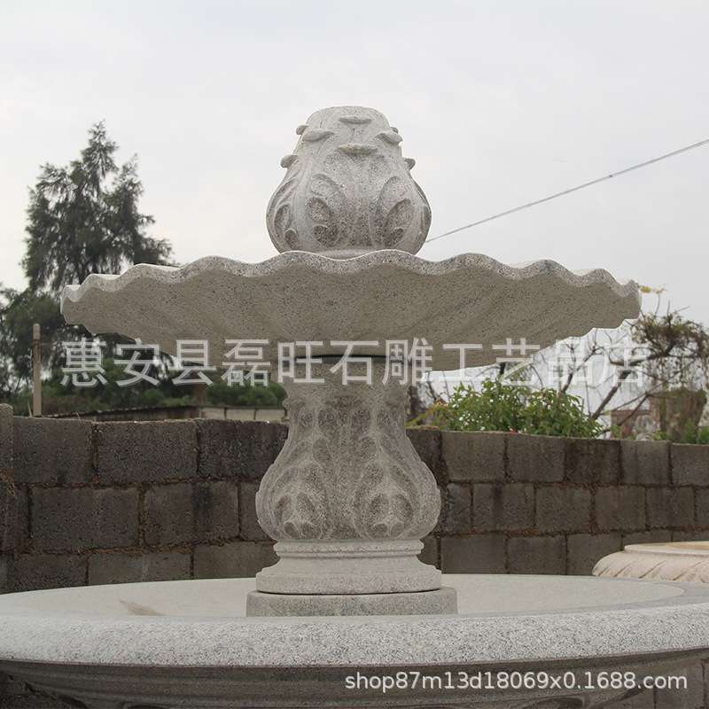 厂家供应现货欧式喷泉花园小区庭院石雕摆件石头流水景观石材雕刻