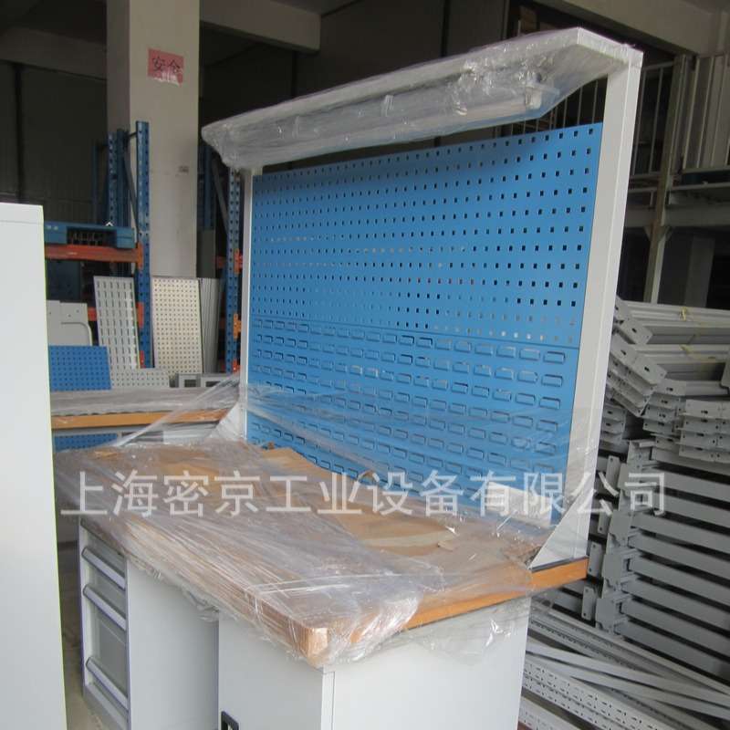 可移动工作桌带轮子推车防静电工作台带吊柜带键盘抽带把手