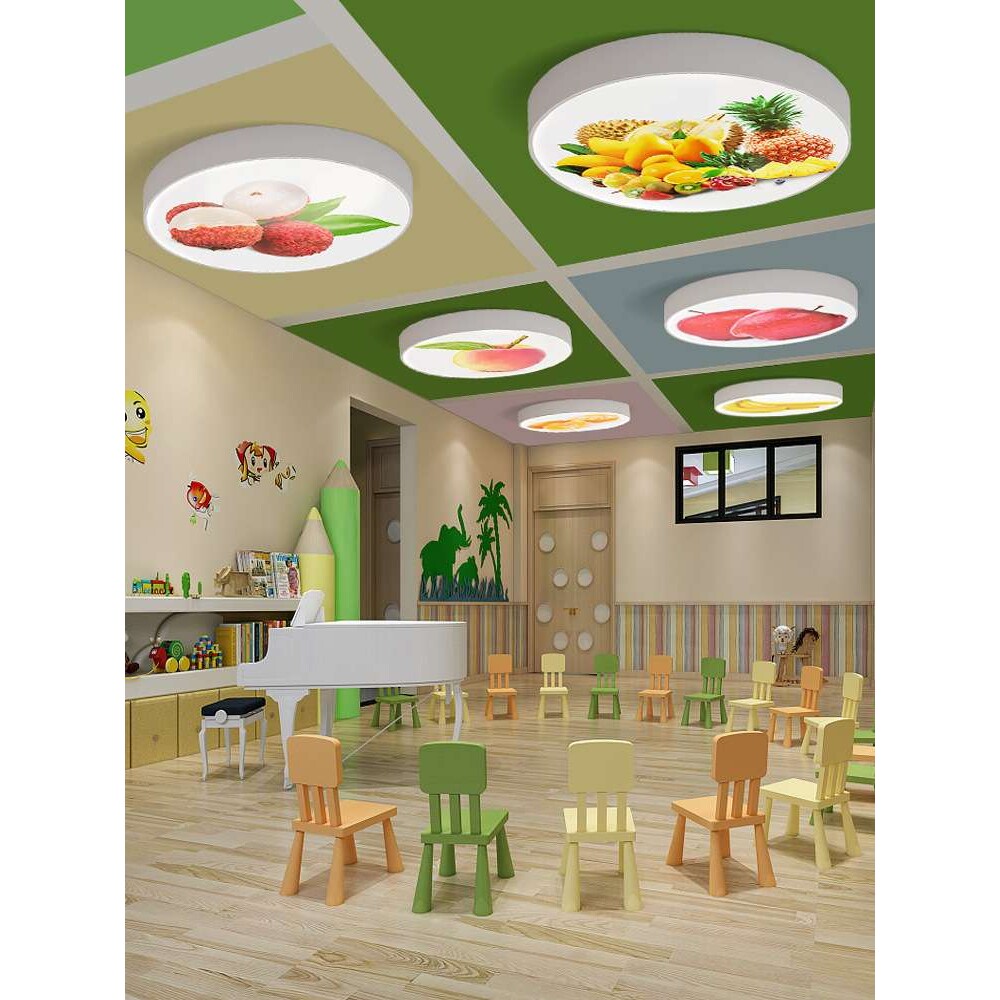 异形超市商场创意水果店方形造型灯led办公室便利店生鲜圆形吊灯