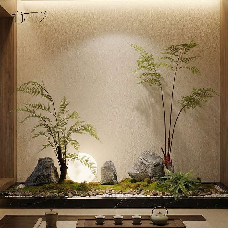 成套仿真植物组合套装森系蕨类仿真植物猴头蕨新中式绿植景观造景