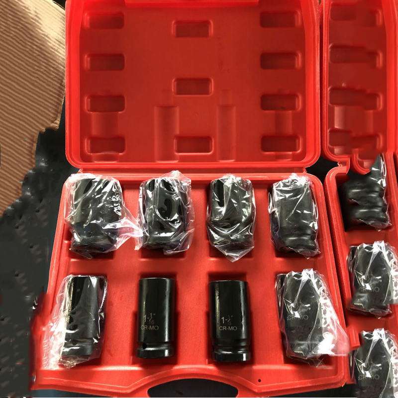 骋龙1寸铬钼钢内六角气动套筒风炮多功能汽修工具8件套专用扳手