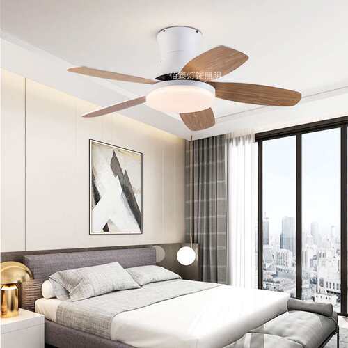 风扇灯亚马逊跨境新款吊扇带灯遥控ceiling fan light客厅吊顶UL