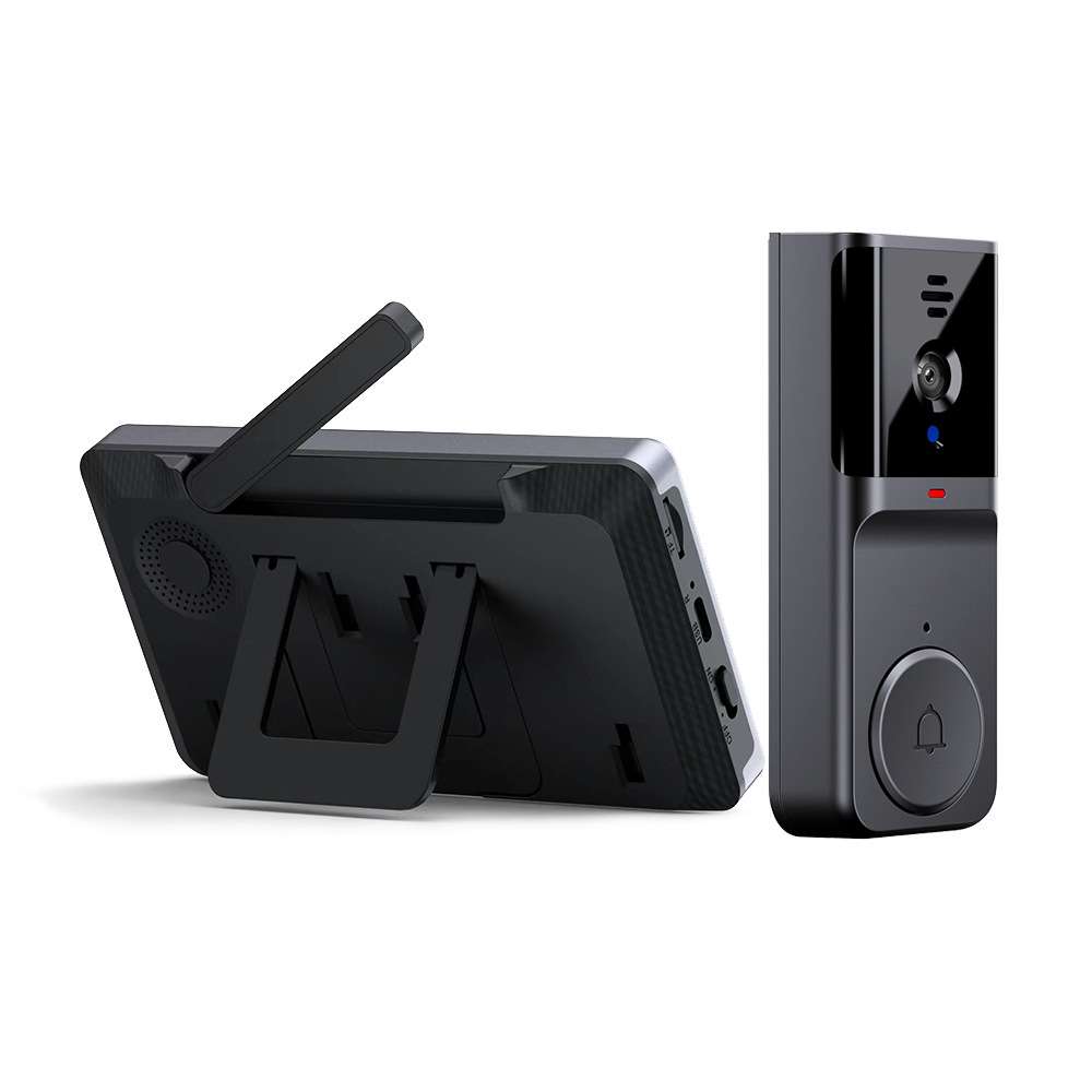 新品M16A双工对讲无线可视门铃4.3寸智能HD video Doorbell camer