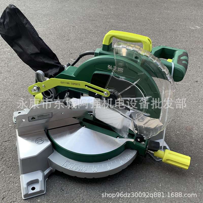 弘正H255-2锯铝机10寸255齿轮式切割机木材铝材界铝机45度斜切割