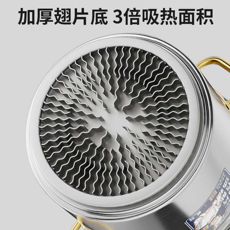 节能翅片桶50卤肉桶60节能桶不锈钢大桶商用大容量带盖汤锅熟食桶