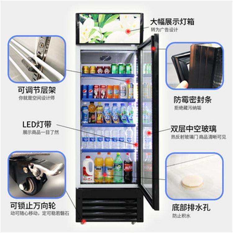 品能达立式单门推移双门三门玻璃饮料超市保鲜风冷展示柜冷藏冷饮