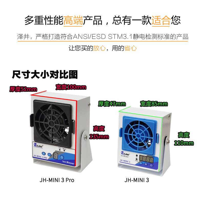 微型离子风机直流DC单头小型高频离子风扇除静电工业静电消除器
