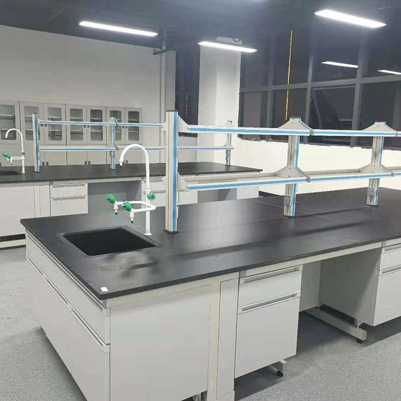 实验室水槽柜化验台洗手台钢木洗涤槽全钢试验水池柜PP水槽台厂家