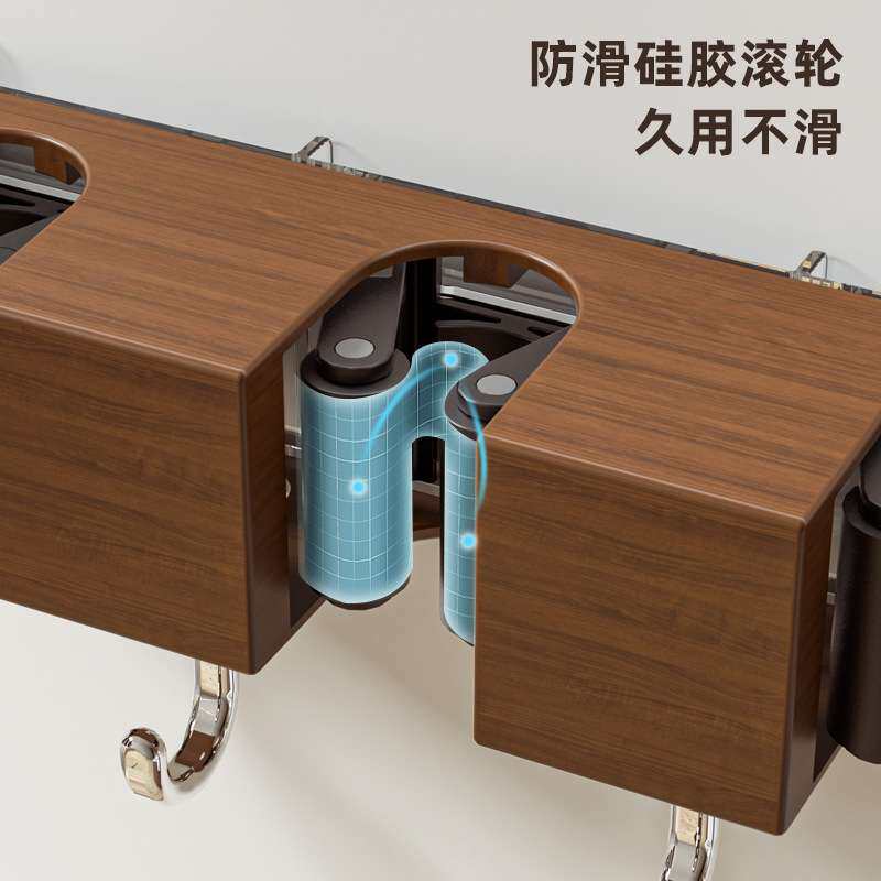 木纹吸盘拖把夹挂钩挂架免打孔壁挂拖布收纳架卫生间塑料置物架