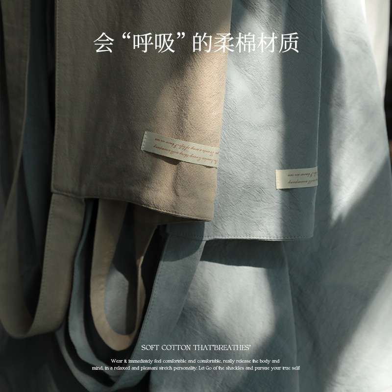 工厂直销全棉围裙交叉背带不易掉落厨房家用口袋围腰花店工作服女