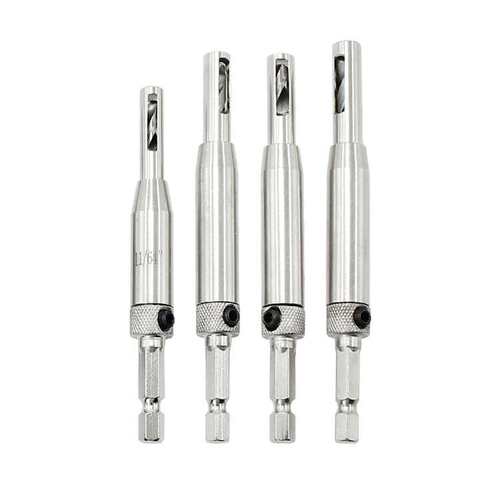 木工开孔组合套装沉孔钻阶梯钻镀钛倒角器铰链钻双磁批头35PC