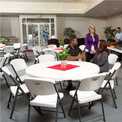 events party garden portable white plastic folding chairs