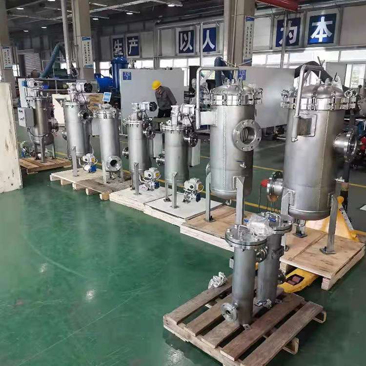 LFD-2-4P法兰吊臂水过滤器 预处理固液分离不锈钢袋式过滤器