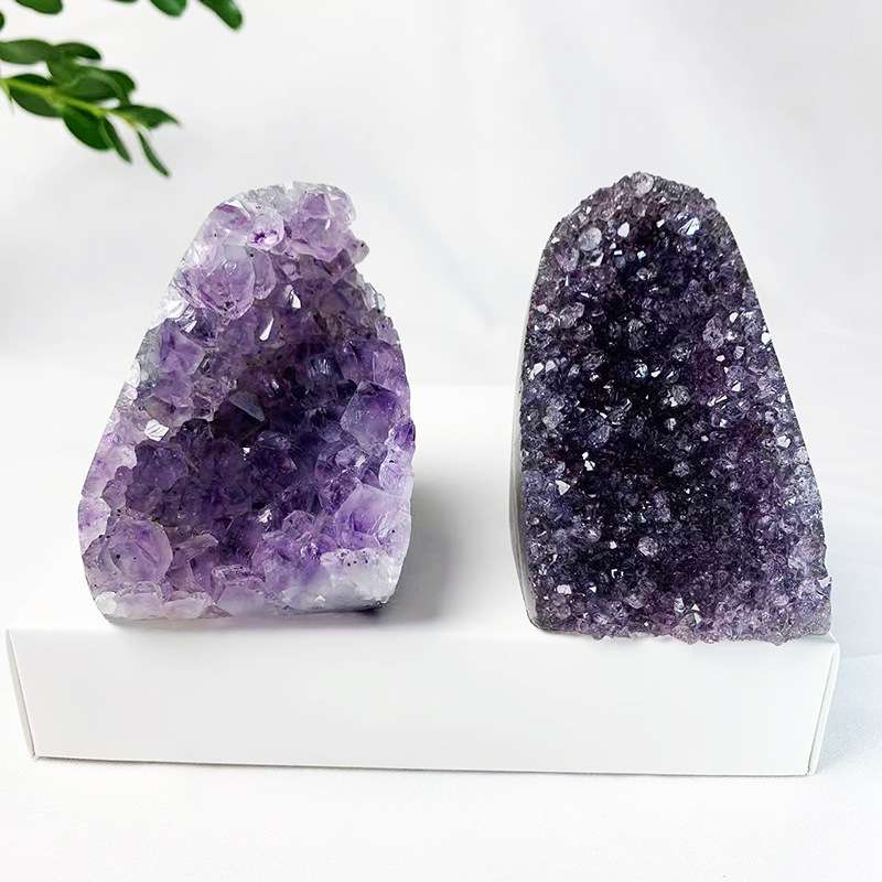 天然乌拉圭紫晶洞摆件家居办公室装饰紫晶饰品消磁紫水晶簇摆件