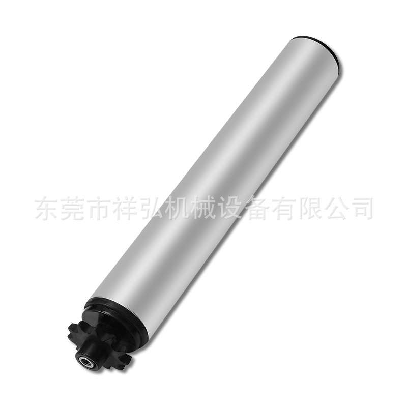 动力输送机辊筒流水线镀锌传送滚轴不锈钢单排齿链轮镀络滚筒