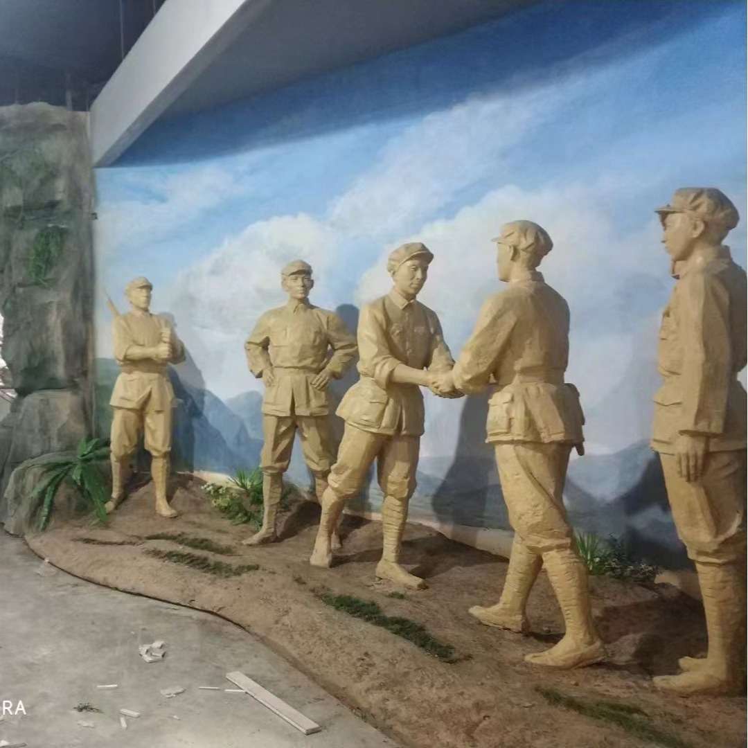 场景复原模型艺术品人物摆件场景模型场景道具户外景区仿生动物