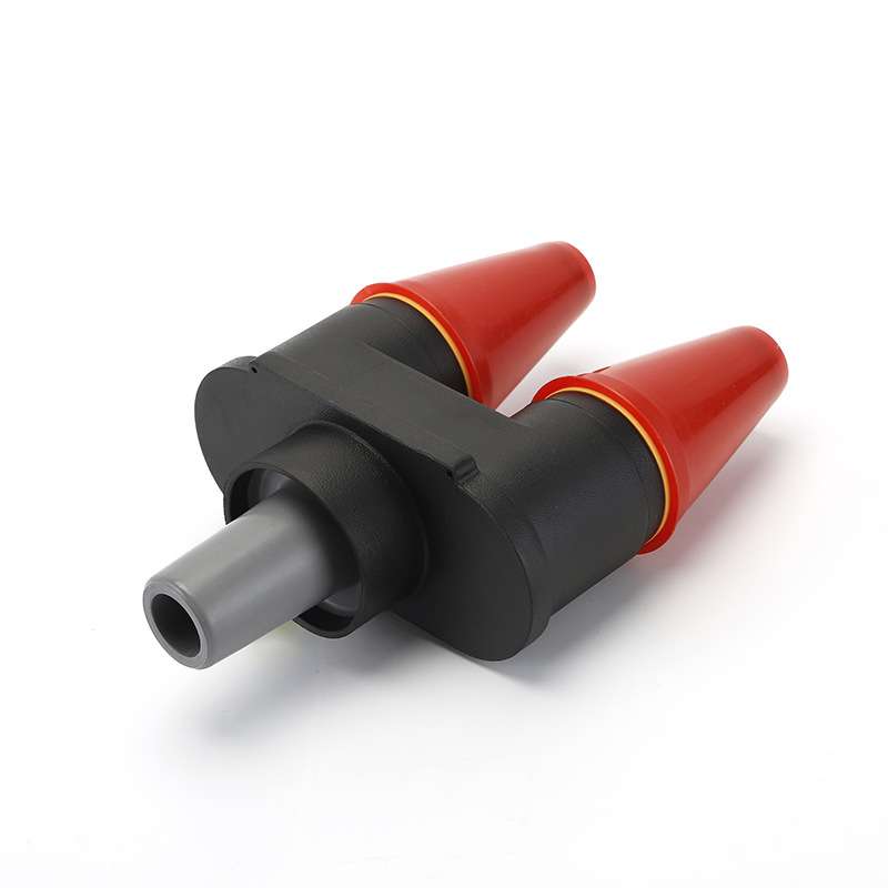 厂家供应双通套管接头fy-sttg15kv-200a美式箱变电缆插拔头