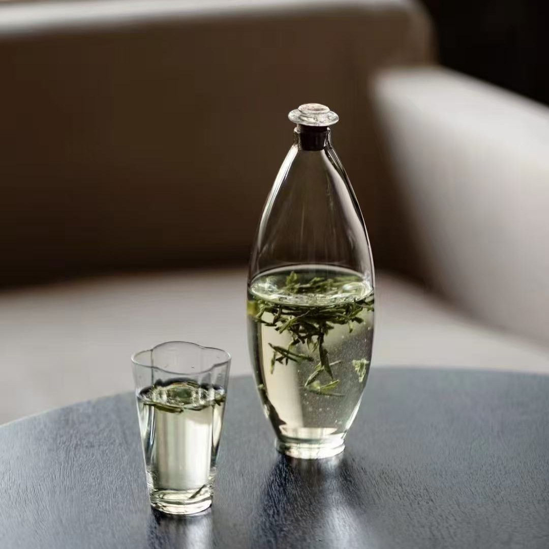 高硼硅玻璃冷泡瓶绿茶泡茶器密封酒瓶家用多功能水培容器花瓶花插