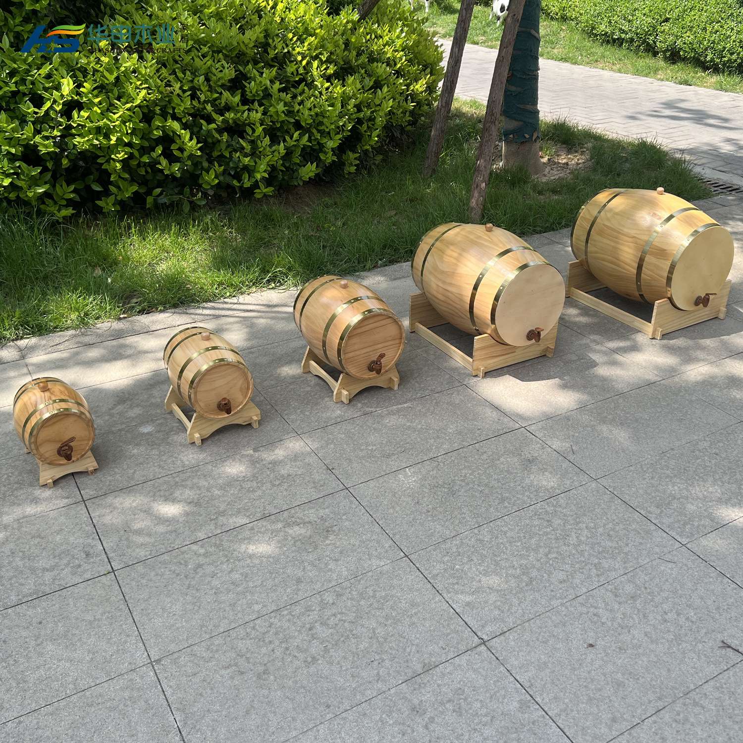 木制酒桶松木酒吧吧台装饰摆件实木卧式红酒啤酒木质木桶带内胆