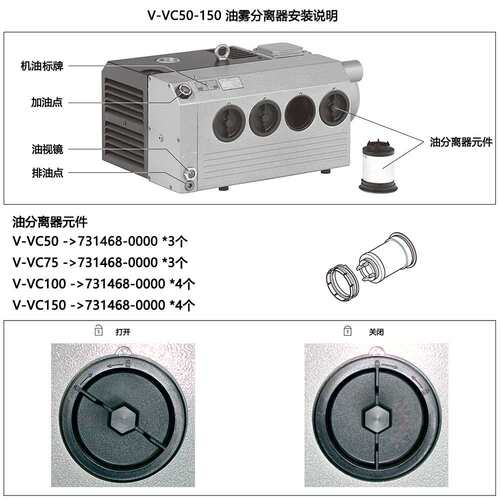 731468-0000 Rietschle里其乐VC50 VC75 VC100 VC150油雾分离器