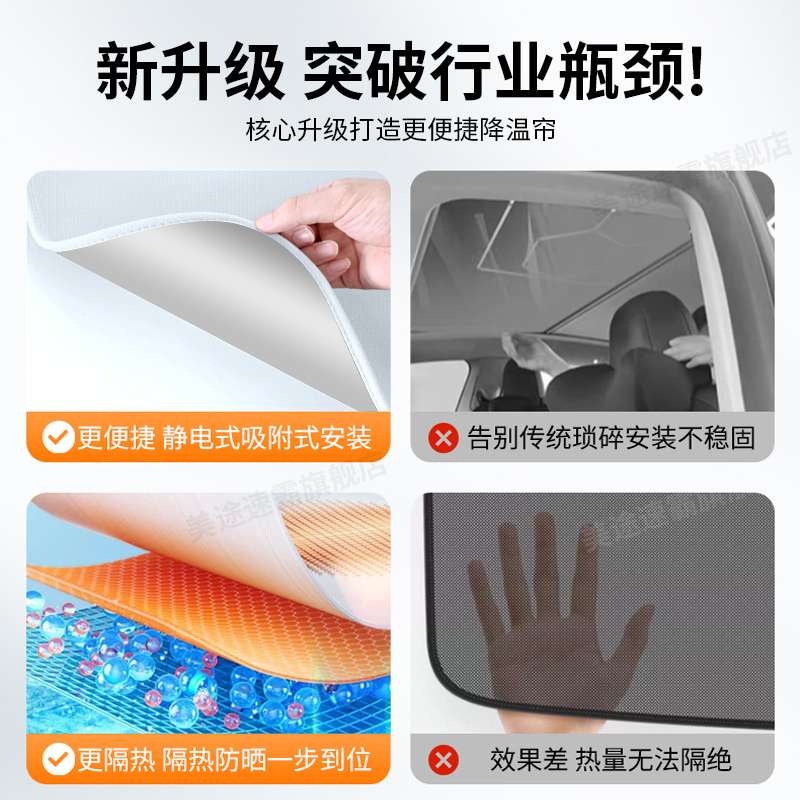 适用比亚迪宋L/海豹/海狮7EV天窗遮阳帘海豚天幕遮阳挡板防晒隔热