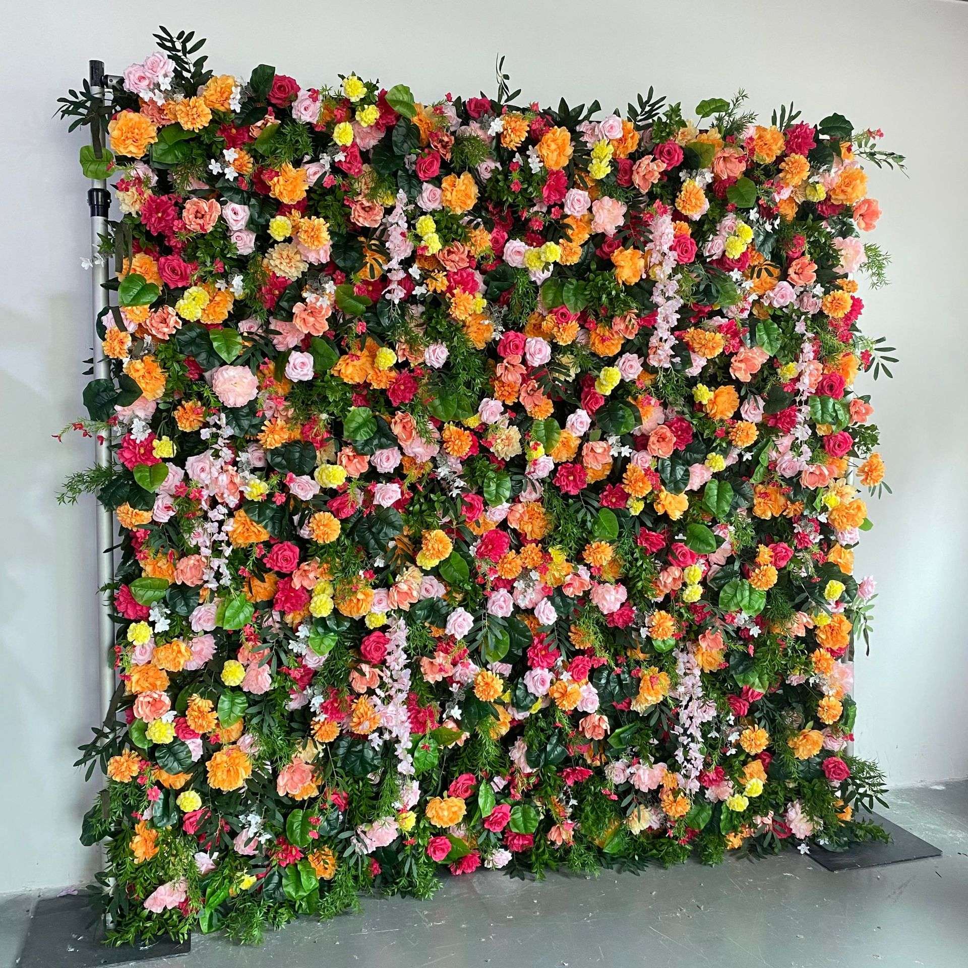 仿真布底花墙 仿真花仿真植物花墙 来图制作网红拍照打卡背景花墙