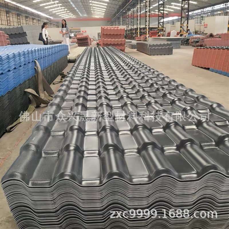asa合成树脂瓦定 制 四合院仿古小青瓦 景区凉亭树脂瓦厂家