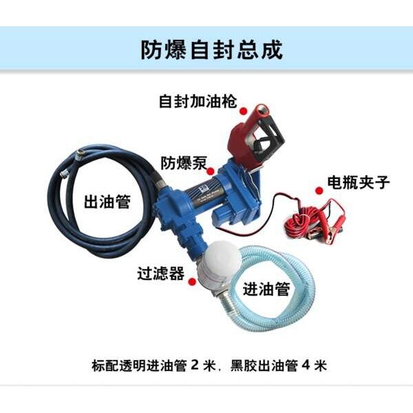 温港12Ｖ24V抽油泵防爆电动直流自吸抽柴油汽油加油机泵正规防爆