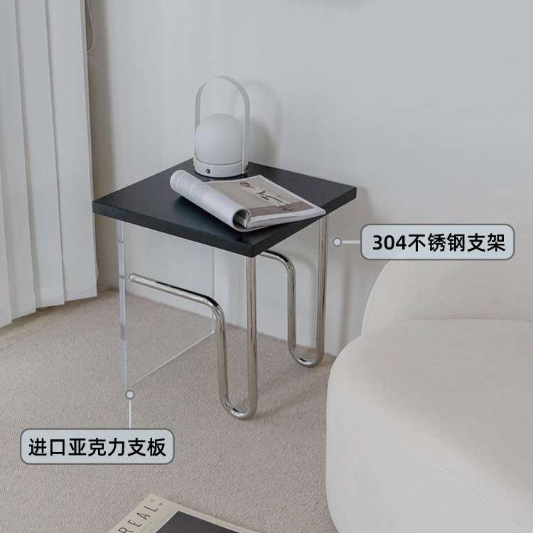 边桌设计师新品海德边几复古风小茶几沙发边几卧室床头柜边角柜