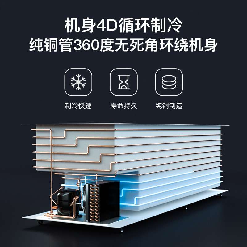 珠峰1400L-2300L大容量商用冷柜节能双压缩机智能温控卧式冷柜