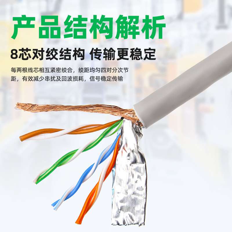过测试网络线SFTP CAT超5类6类7类高速网线0.5 0.58纯铜网线