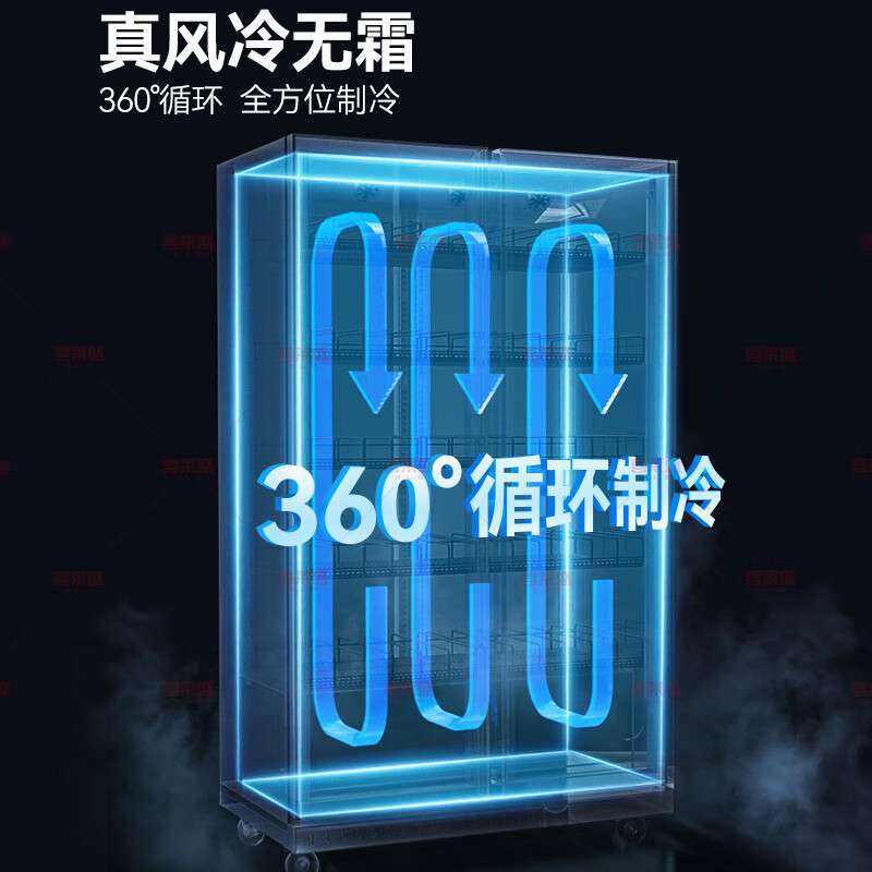 喜莱盛展示柜冷藏啤酒柜饮料柜超市便利店冰箱四门冰柜商用酒吧