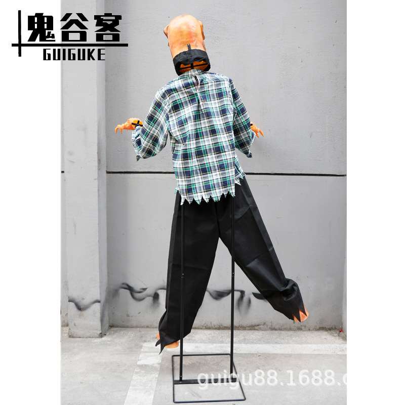 万圣节大号电动机械道具鬼屋密室酒吧场地布置装饰道具摇摆沙皮狗
