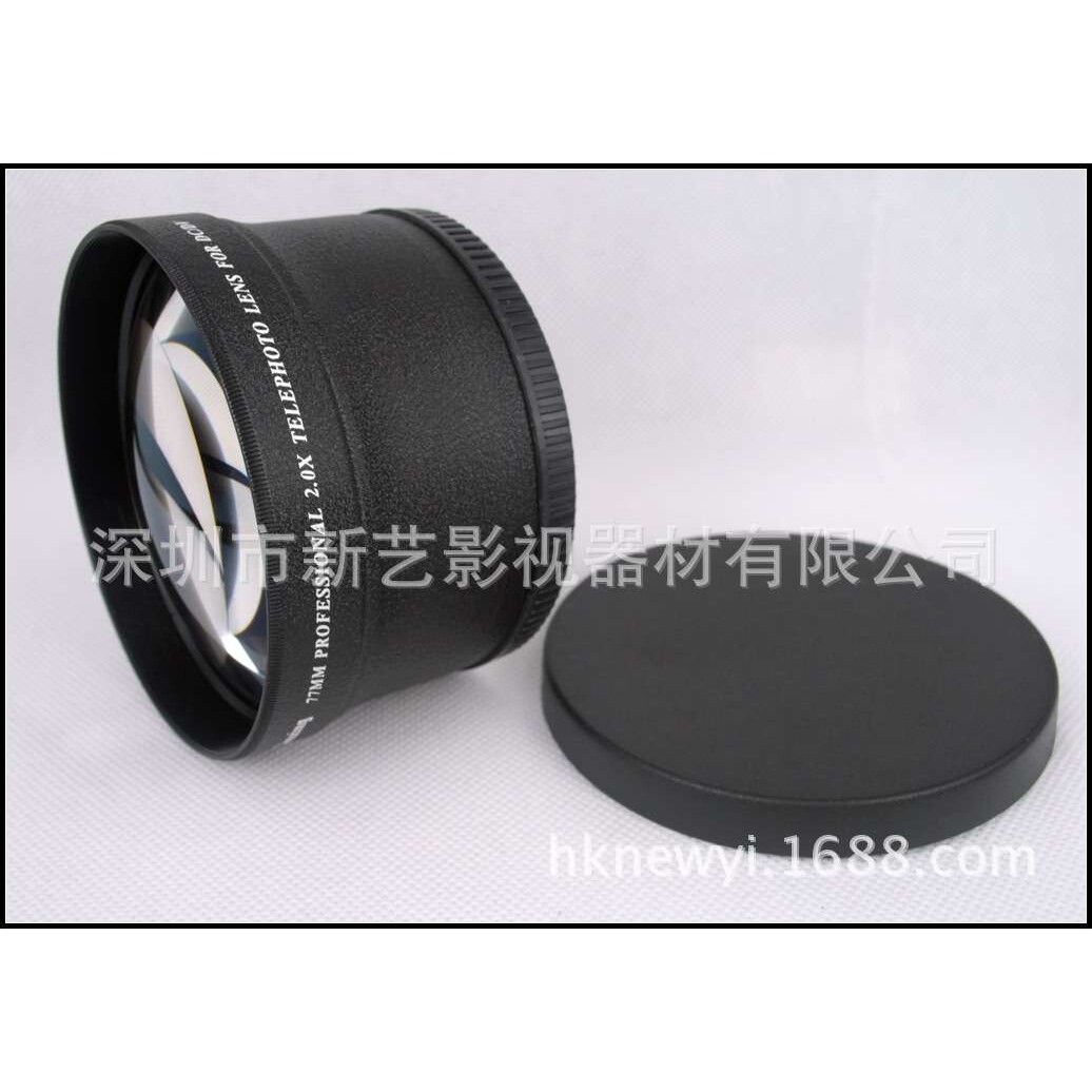 新艺 77mm 2倍 增倍镜 增距镜 黑色 (UV82)
