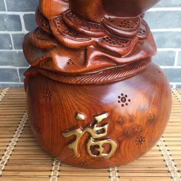 供应木雕工艺福猪摆件 十二生肖草花梨木对猪木质工艺品