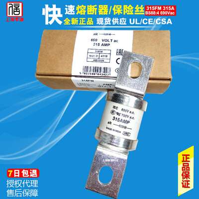 EATON伊顿BUSSMANN快速熔断器350FM陶瓷保险丝BS88:4 690Vac 350A