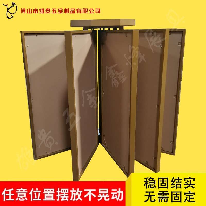 翻页柜展示架 左右翻动圆形展架 瓷片木地板硅藻泥艺术涂料展柜