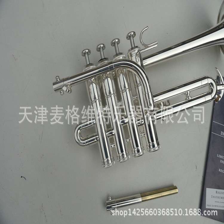 初学西洋吹奏小号乐器 降B四键小号乐器厂家 铜管小号