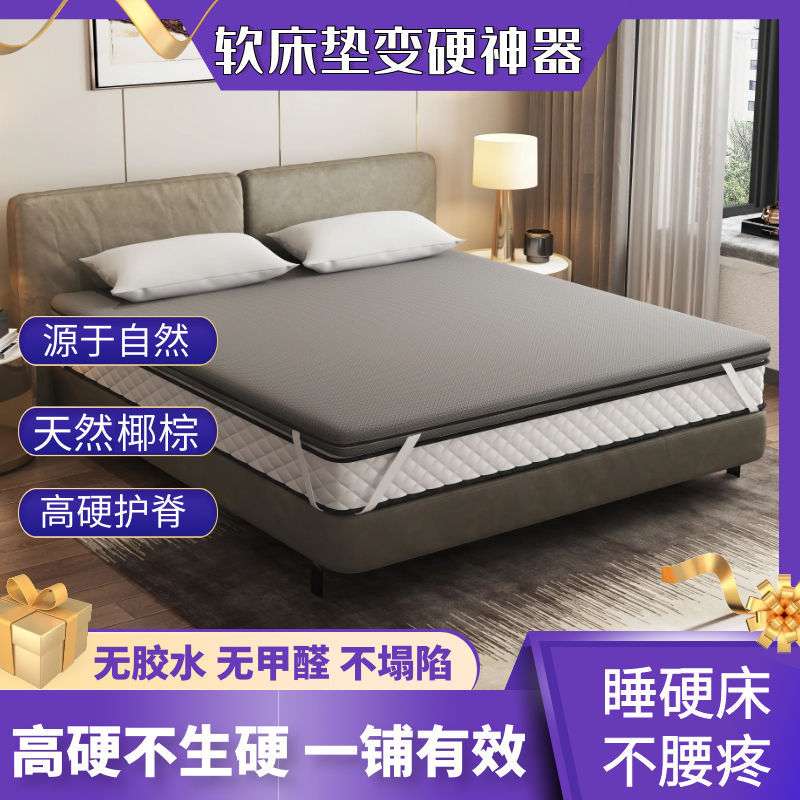 护脊椎硬床垫硬板软床加硬神器薄席梦思加硬垫家用儿童椰棕垫变硬