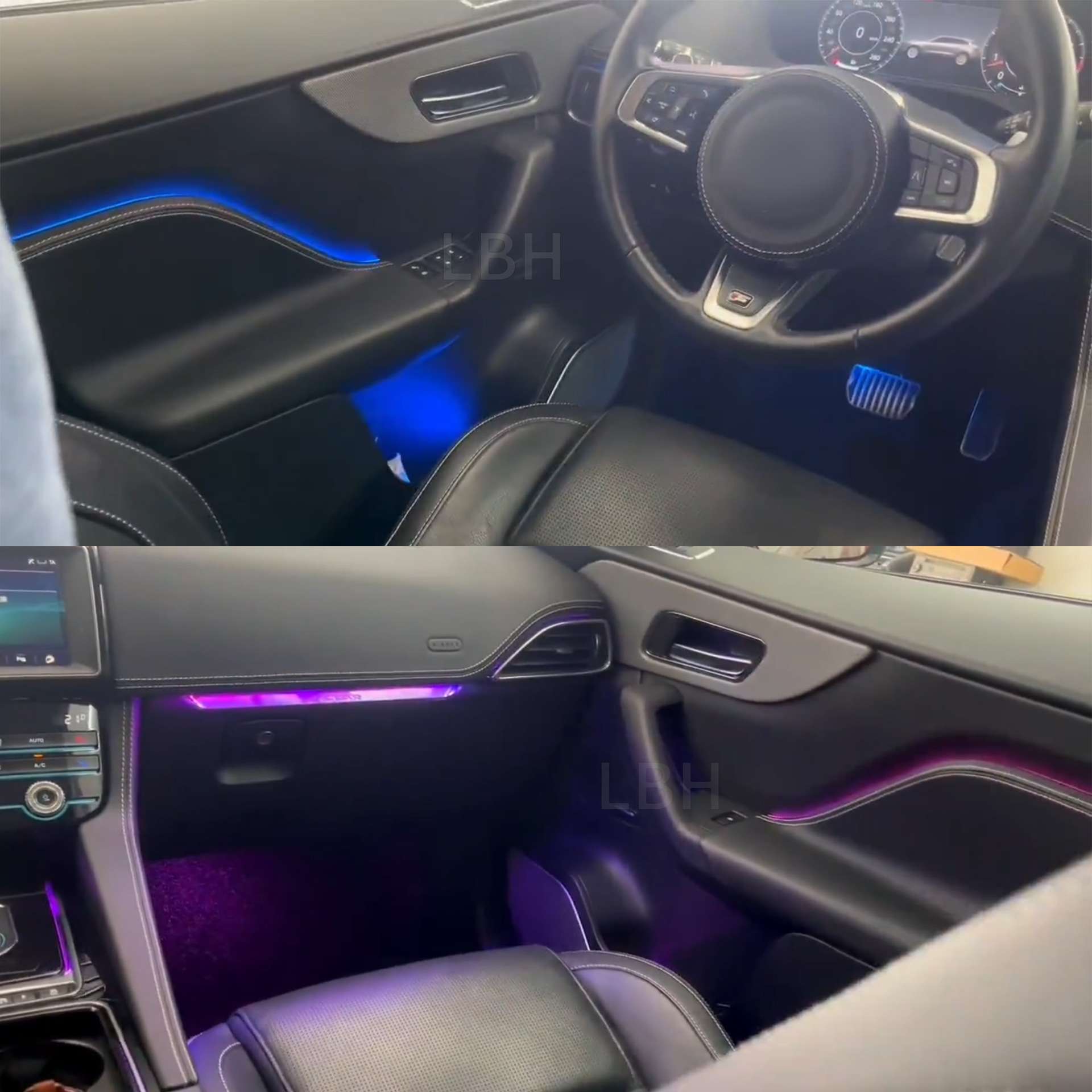 适用16-20款捷豹 F-PACE 汽车内饰氛围灯LED灯条气氛灯装饰免穿线