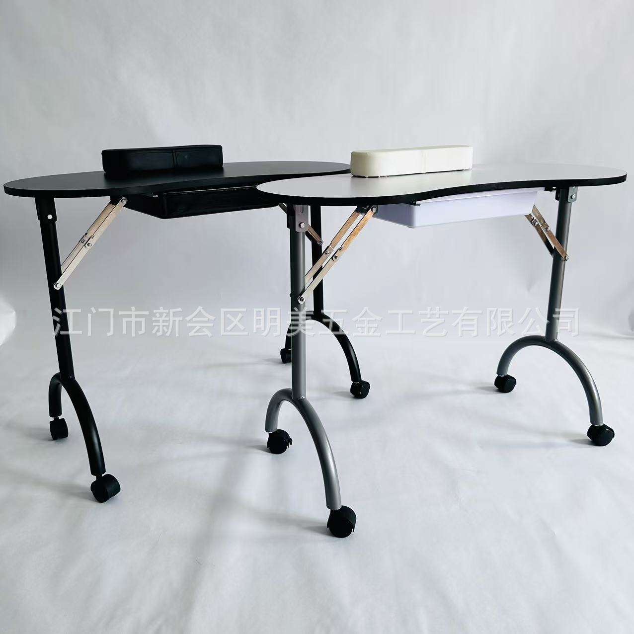 美甲店简易折叠美甲桌带抽屉美甲台桌可移动修甲工作台
