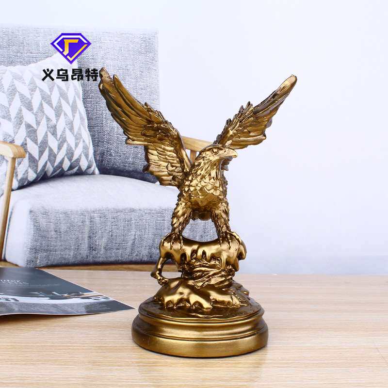 跨境树脂工艺品欧式古铜马老鹰摆件创意客厅电视柜家居装饰品摆设