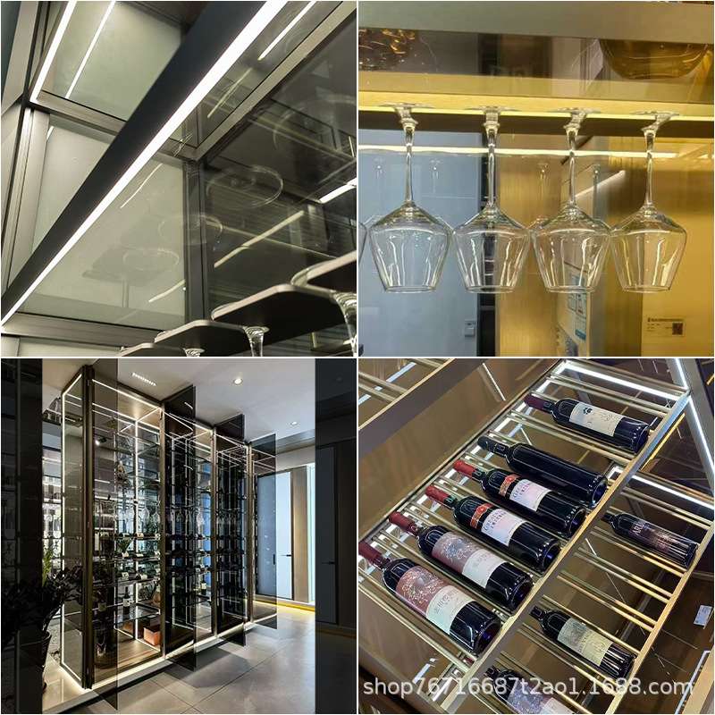 源头工厂轻奢玻璃酒柜 家用红酒展示柜 商用酒水陈列玻璃柜玻璃门