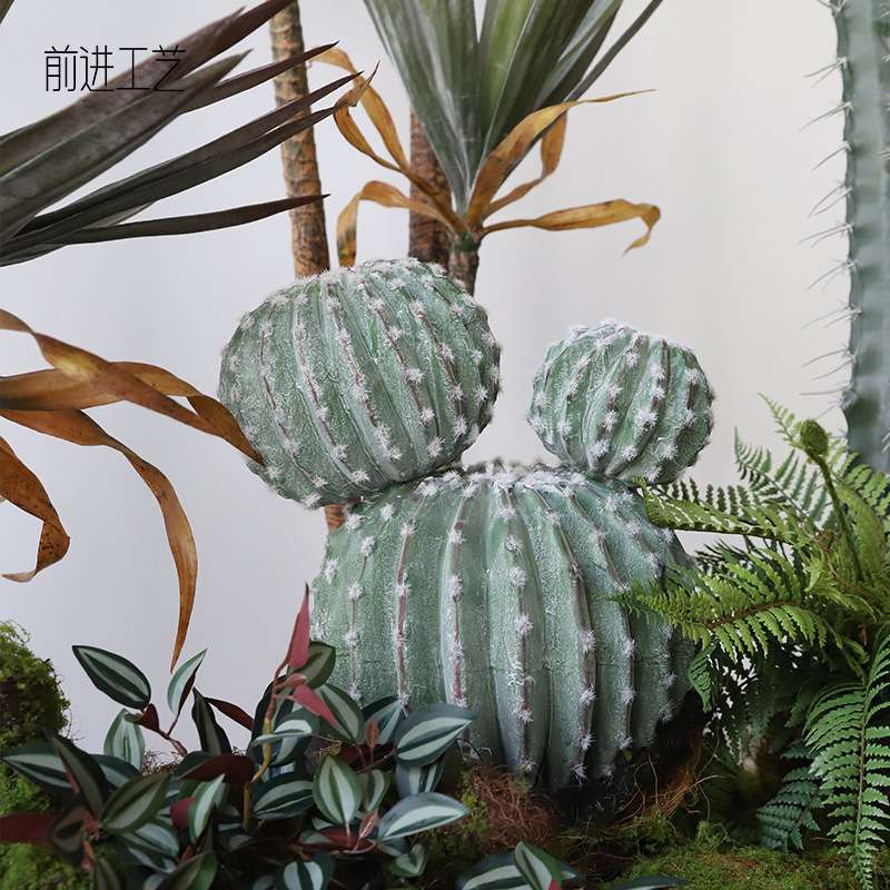 组合套装千年木仿真绿植造景室内落地龙舌兰植物酒店玄关景观装饰