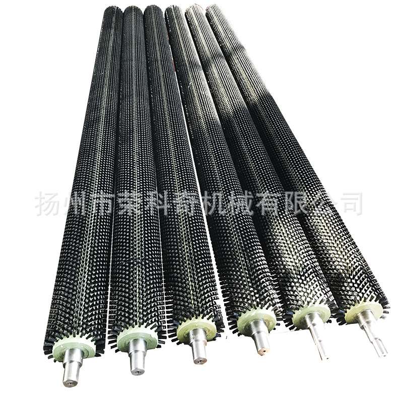 专业生产工业毛刷 红色尼龙丝毛刷辊 抛光除锈滚刷 可加 工定 制