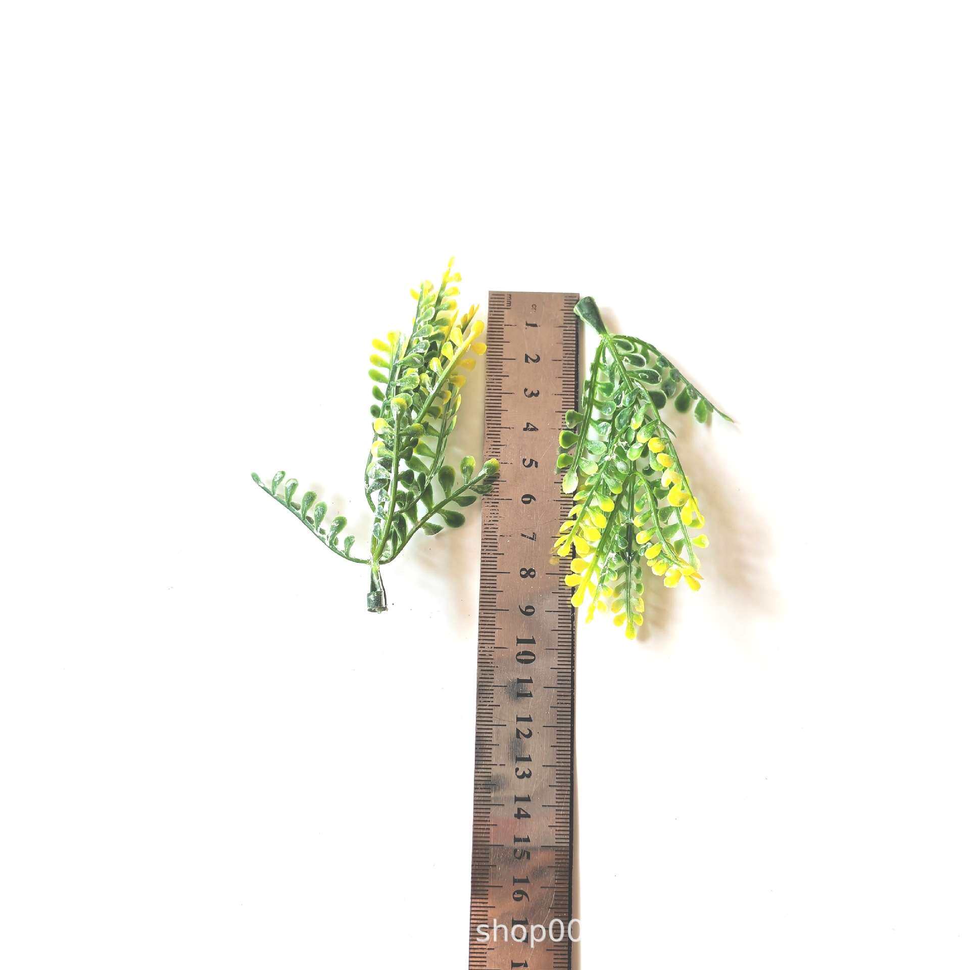 厂家直销仿真花塑料水草配件尤加利仿真绿植工厂 圣诞挂霜植物